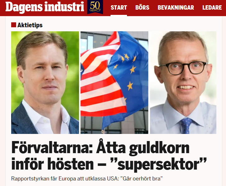 Dagens Industri, Europa